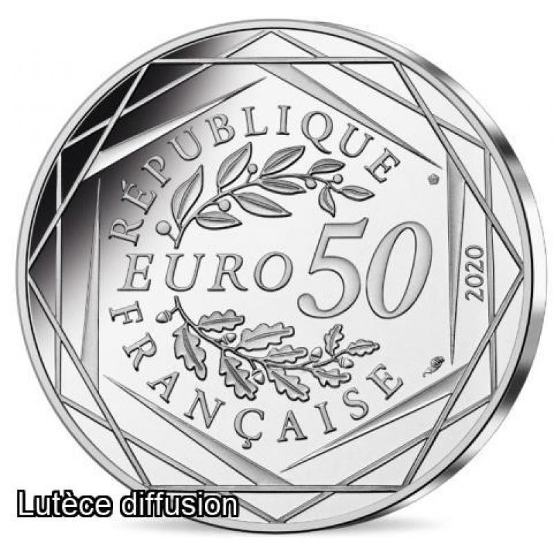 50 euros - Argent - Schtroumpf 2020 - Gourmand (Ref28155)