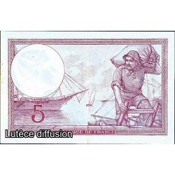France - 5 francs Violet - Modifie Caissier General  (ref638974)