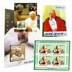 Superbe Lot de timbres Jean-Paul II (timbres Or, Argent et BF)(ref. 661)