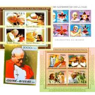 Superbe Lot de timbres Jean-Paul II (OR et BF) (ref. 685)