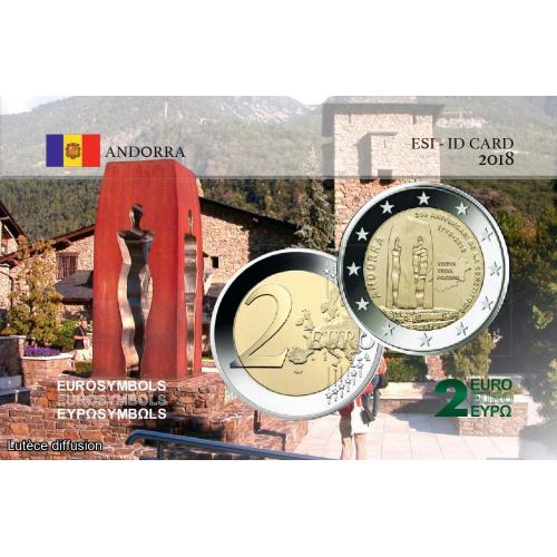 Carte commémorative - Andorre 2018 - Constitution principauté (Ref102428)