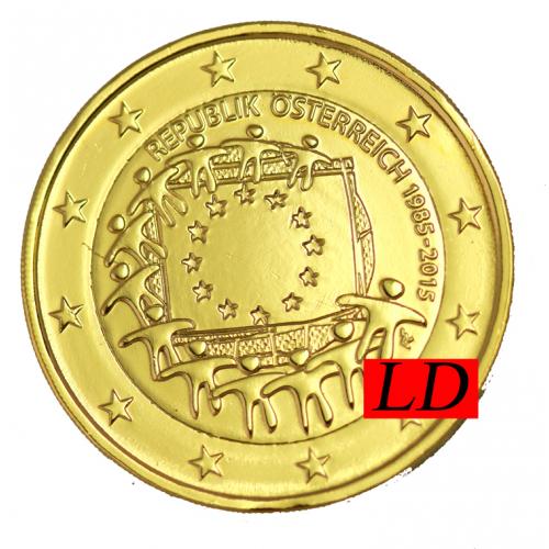2€ Autriche 2015 - dorée or fin 24 carats (ref20056)