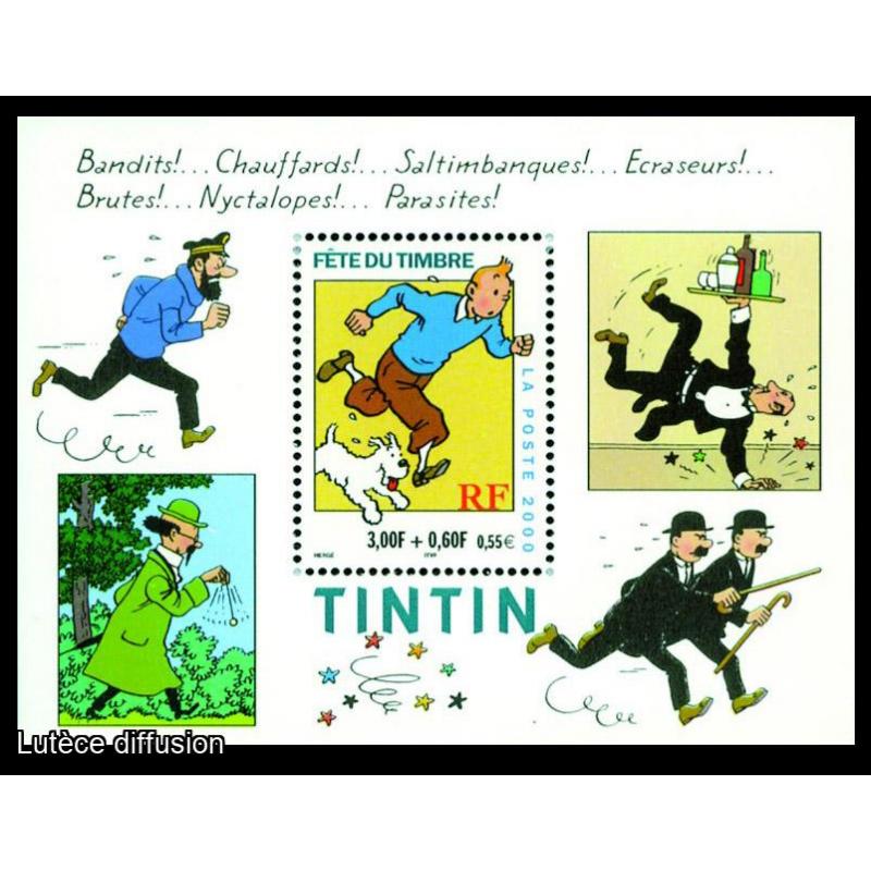 Bloc feuillet fête du timbre  Tintin  (ref 662429 )