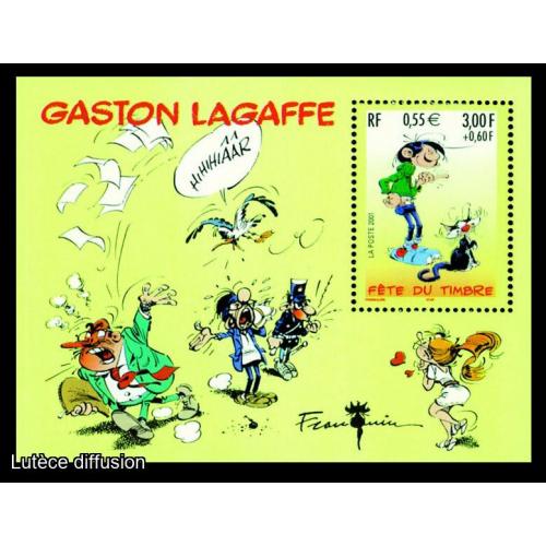 Bloc feuillet fête du timbre Gaston Lagaffe (ref 662498)