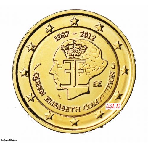 Belgique 2012 - 2 euros dorée or fin 24 carats (ref321582)