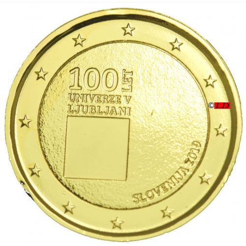 2€  slovénie 2019 - dorée or fin 24 carats (ref 23912)