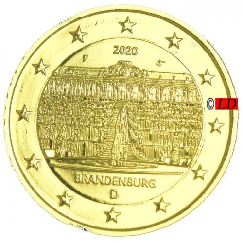 2€  Allemagne 2020 - dorée or fin 24 carats (ref 23998)