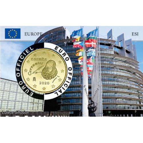 Coincard Espagne 2020 - 50 centimes - Parlement (Ref26128)