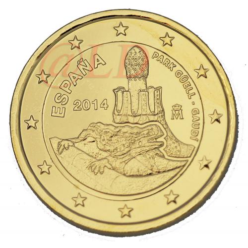 2€ Espagne 2014 - dorée or fin 24 carats (ref325027m)