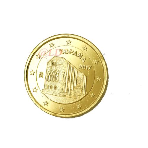 2€ Espagne 2017 - dorée or fin 24 carats (ref20887)