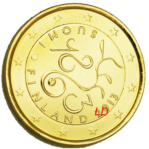 2€ Finlande 2013 - dorée or fin 24 carats (ref324167)