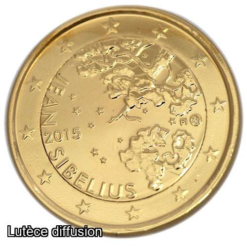 Finlande 2015 - Jean Sibelius  2 euros dorée or fin 24 carats (ref326918)