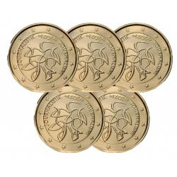 LOT DE 5 pièces dorée à l'or fin - Finlande 2021 (Ref28650)