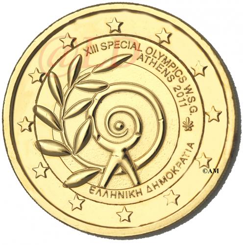 2€ Grèce 2011 - dorée or fin 24 carats (ref319280m)