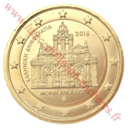 2€ Grèce 2016  - dorée or fin 24 carats (ref20175)
