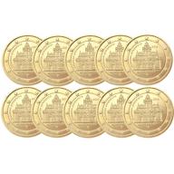 Lot de 10 pièces de 2€ Grèce 2016  - dorée or fin 24 carats (refINV20175)