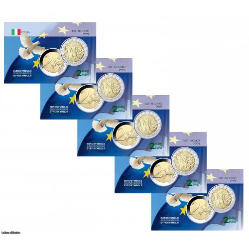 Lot de 5 cartes commémoratives - Italie 2005 - Constitution  (Ref101151)