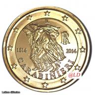 2€ Italie 2014 Carabinieri - dorée or fin 24 carats (ref 325827)