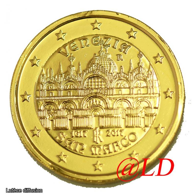2€ Italie 2017 Venise - dorée or fin 24 carats (ref20656)