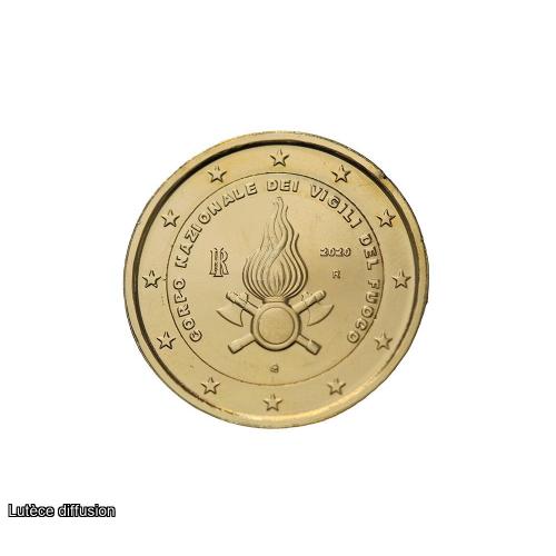 2€uro commémorative Italie 2020 dorée à l'or fin 24 carats (Ref25749)