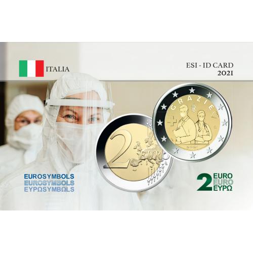 Carte commémorative - Italie 2021 - Merci (ref101849)
