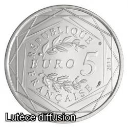 France 2013 Fraternité - 5€uros – Argent – Les valeurs de la République  (Ref27657)