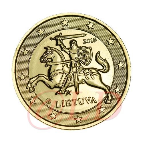 Lituanie - 2 euro dorée or fin 24 carats (ref24896)