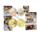 Lot de cartes postales timbrées WWF et de monnaies commémoratives sur le thème de la Nature (ref 528)