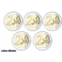 Lot de 5 pièces de 2€ Luxembourg 2004 (ref43264)
