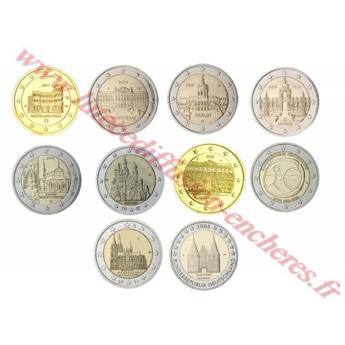 Lot 2€ commémoratives Allemagne (ref335)