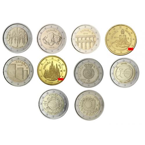 Lot 2€ commémoratives Espagne (ref285)