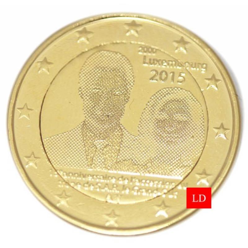 2€ Luxembourg 2015 - dorée or fin 24 carats (ref327678)