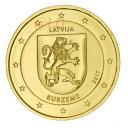 2€ Lettonie 2017 - dorée or fin 24 carats (ref21059)
