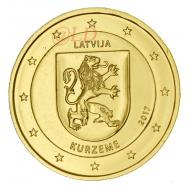 2€ Lettonie 2017 - dorée or fin 24 carats (ref21059)