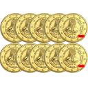Lot de 10 pièces de 2€ Slovaquie 2009 - dorée or fin 24 carats (refINV319723)