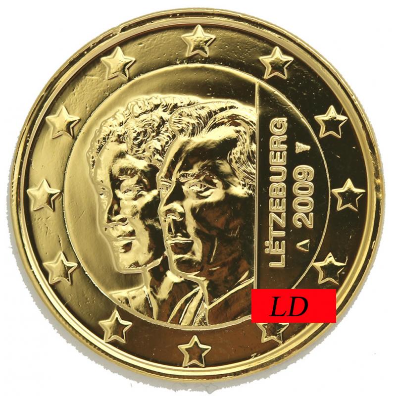 2€ Luxembourg 2009 - dorée or fin 24 carats (ref319978)