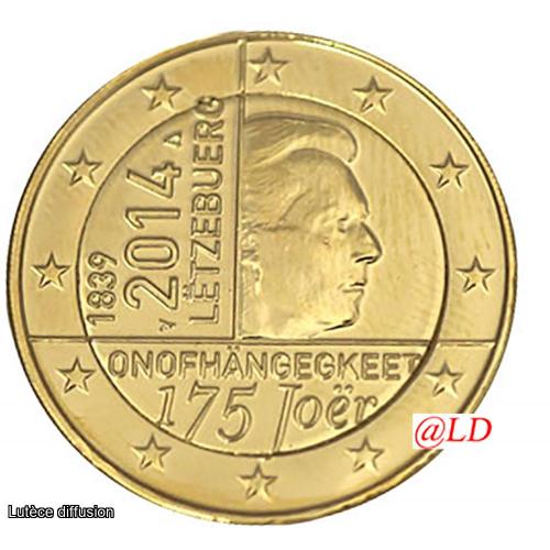 2€ Luxembourg 2014 - dorée or fin 24 carats (ref324950)