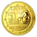 2€ Luxembourg 2017 - dorée or fin 24 carats (ref20663)
