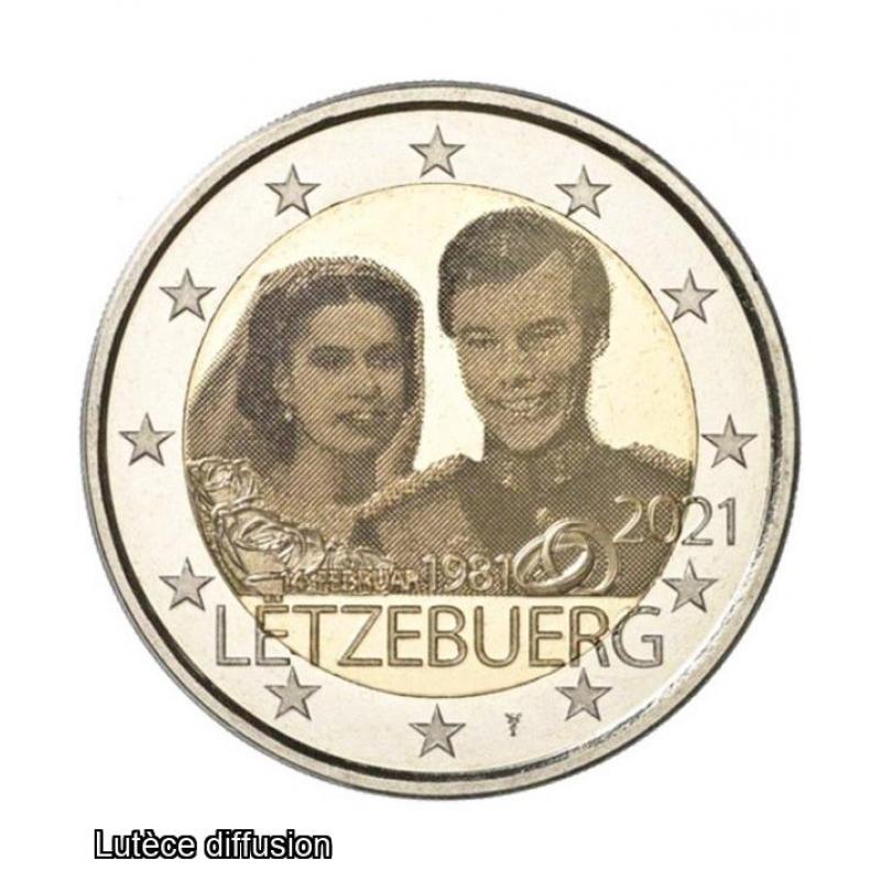 Luxembourg 2021 - 2 euros commémorative - Mariage  (Ref28212)