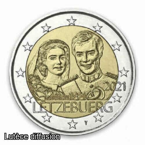 Luxembourg 2021 - 2 euros commémorative - Mariage relief (Ref27307)