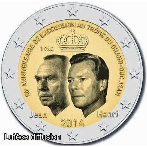 Luxembourg 2014- Accession Trone - 2€ commémorative (ref326299)