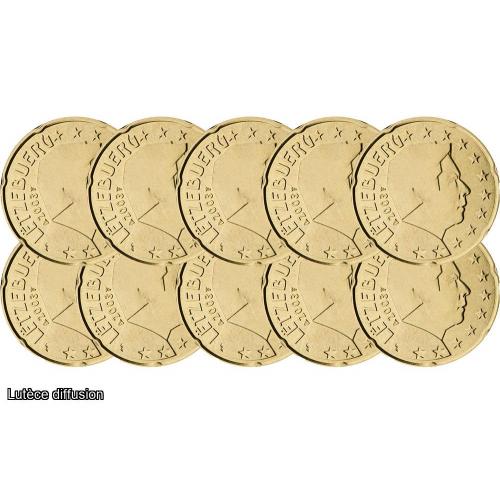 Lot de 10 pièces Luxembourg – 20 centimes (INV638598)