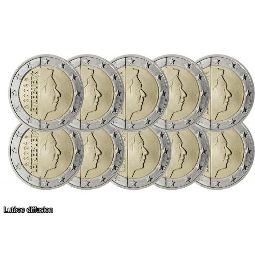 Lot de 10 pièces Luxembourg – 2 euros (INV638624)