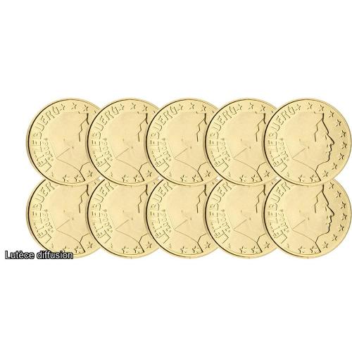 Lot de 10 pièces Luxembourg – 50 centimes (INV638600)