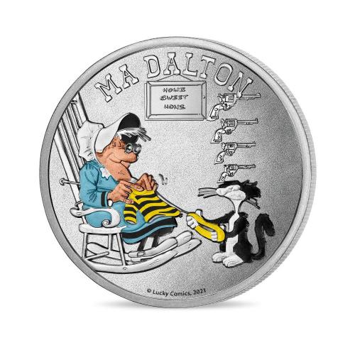 France 2021 – Médaille Lucky Luke – Billy the Kid couleur (Ref28948)