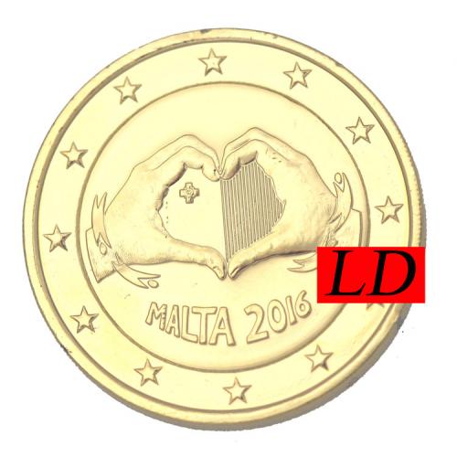 2€ Malte 2016 - dorée or fin 24 carats (ref20199)
