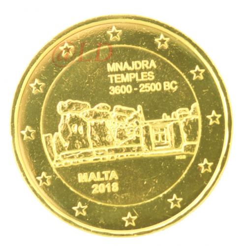 2€ Malte 2018 - dorée or fin 24 carats (ref21804)