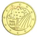2€ Malte 2019 - dorée or fin 24 carats (ref23398)