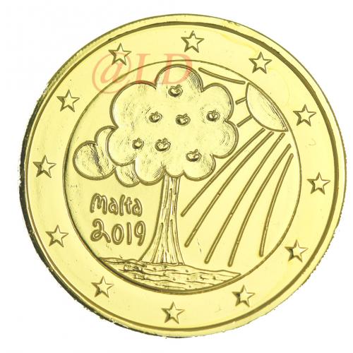 2€ Malte 2019 - dorée or fin 24 carats (ref23398)