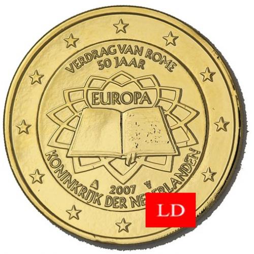 2€ Pays Bas 2007 - dorée or fin 24 carats (ref319804)